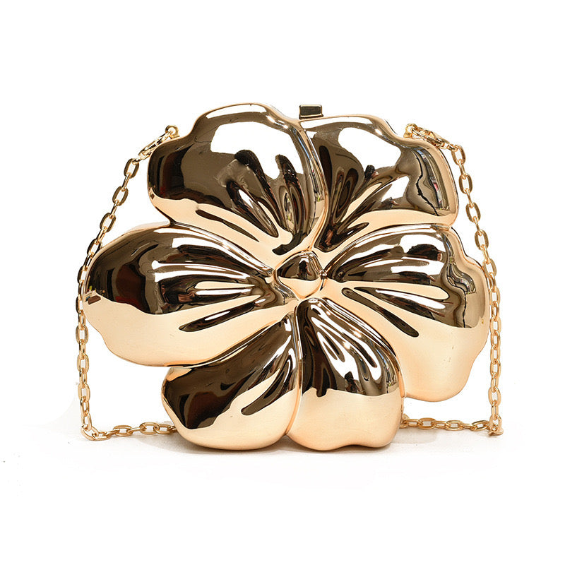 Flower clutch purse