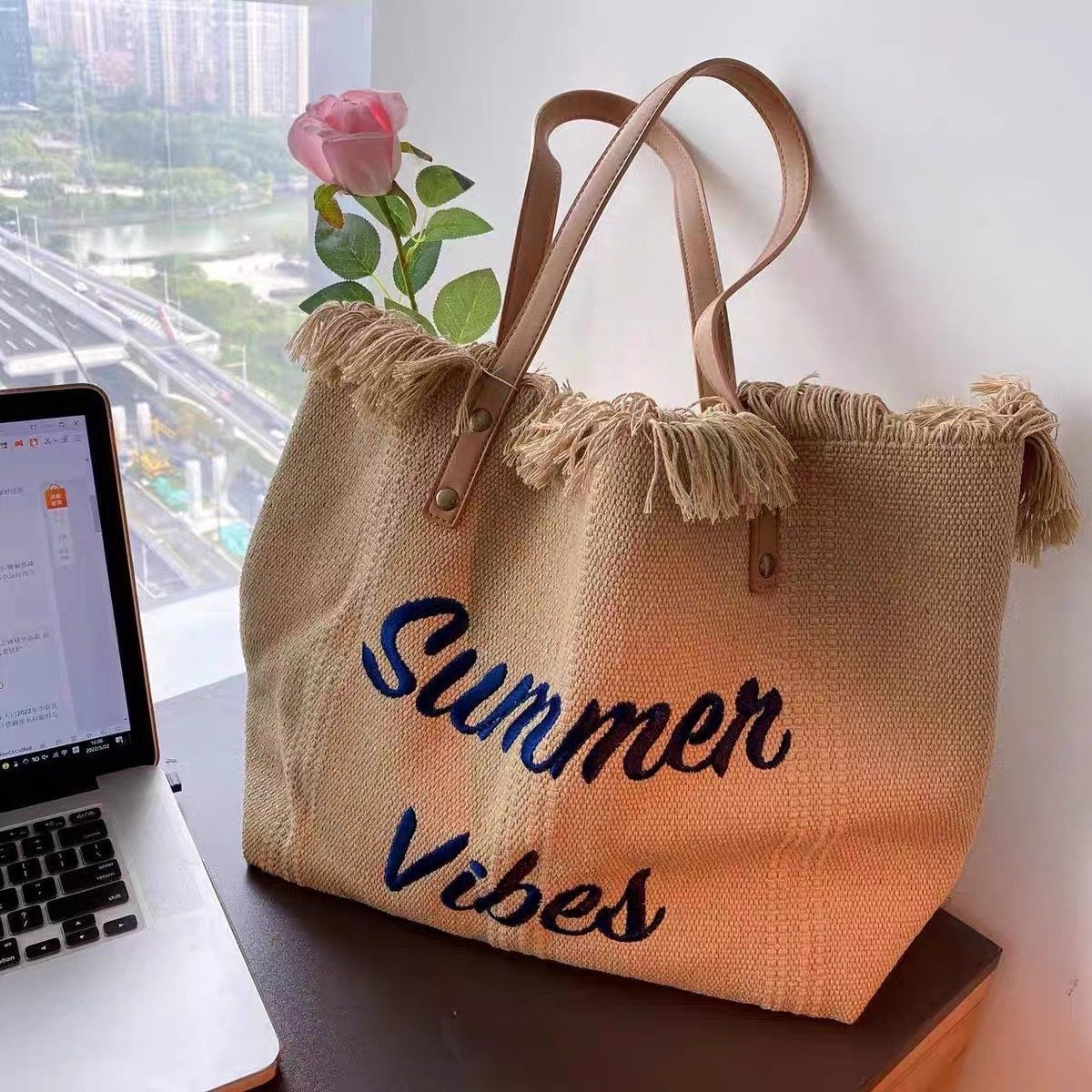 Summer vibes tote bag