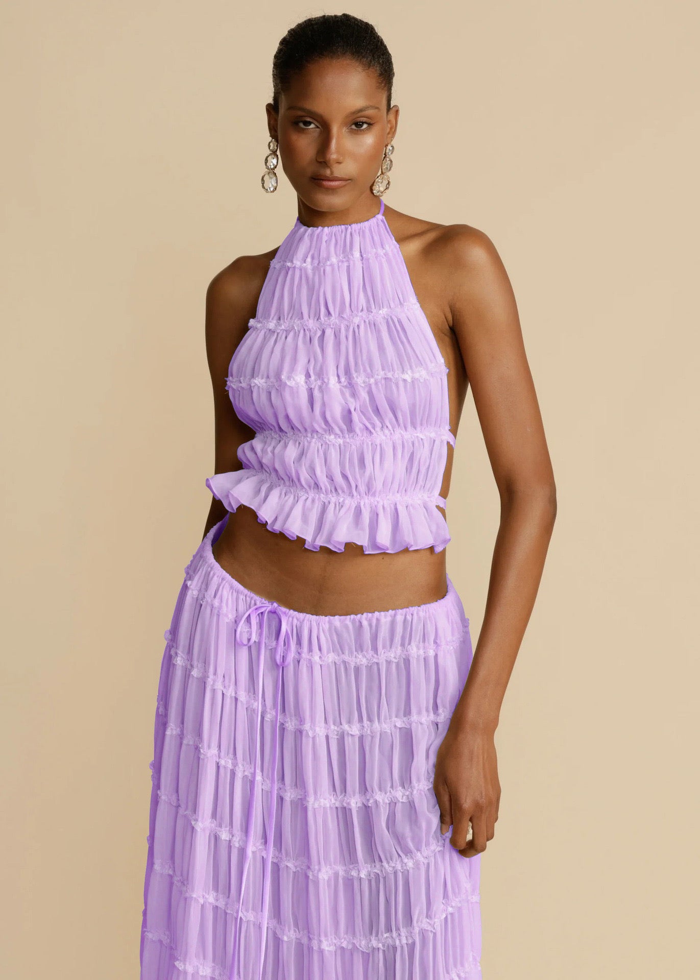 Satin chain lounge set