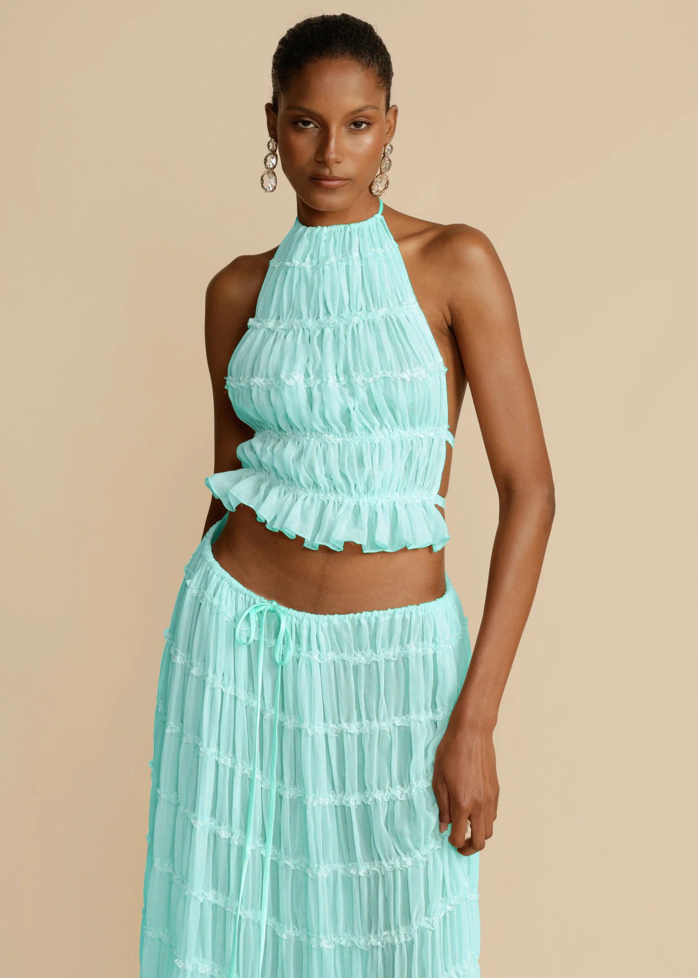 Satin chain lounge set