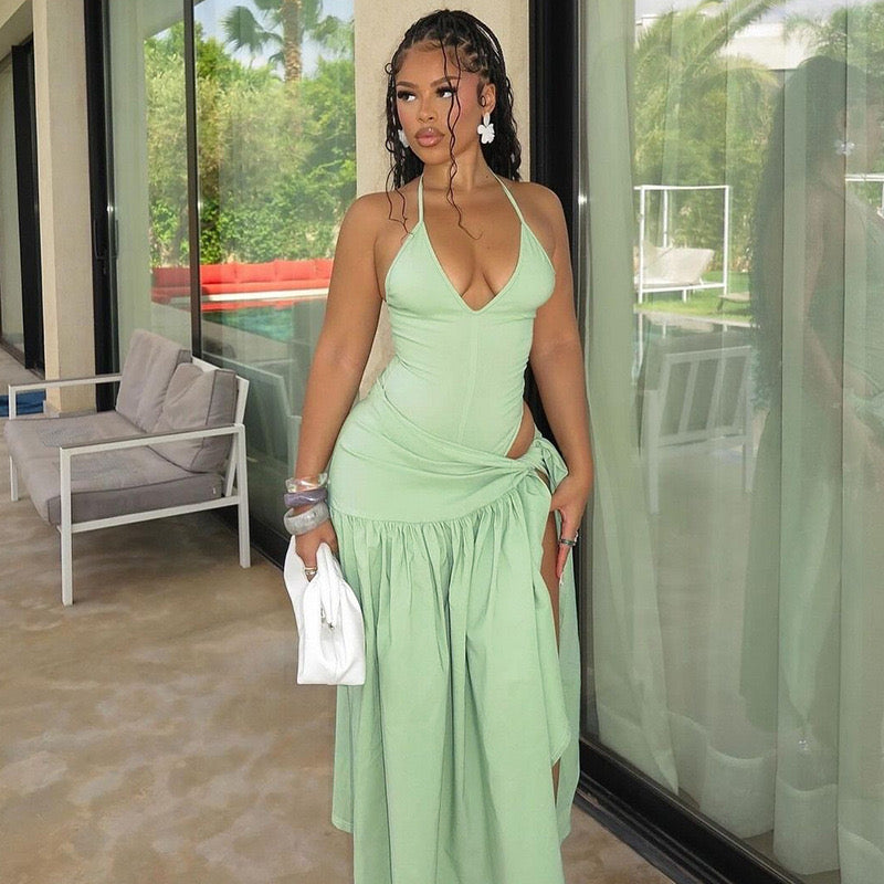 Sol cutout wrap dress