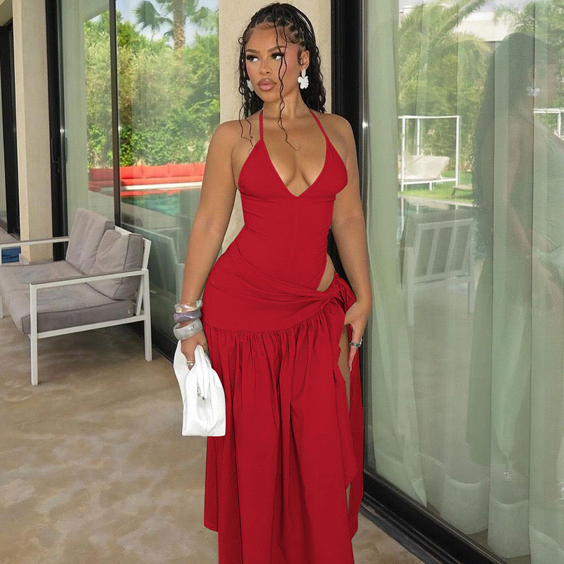 Sol cutout wrap dress