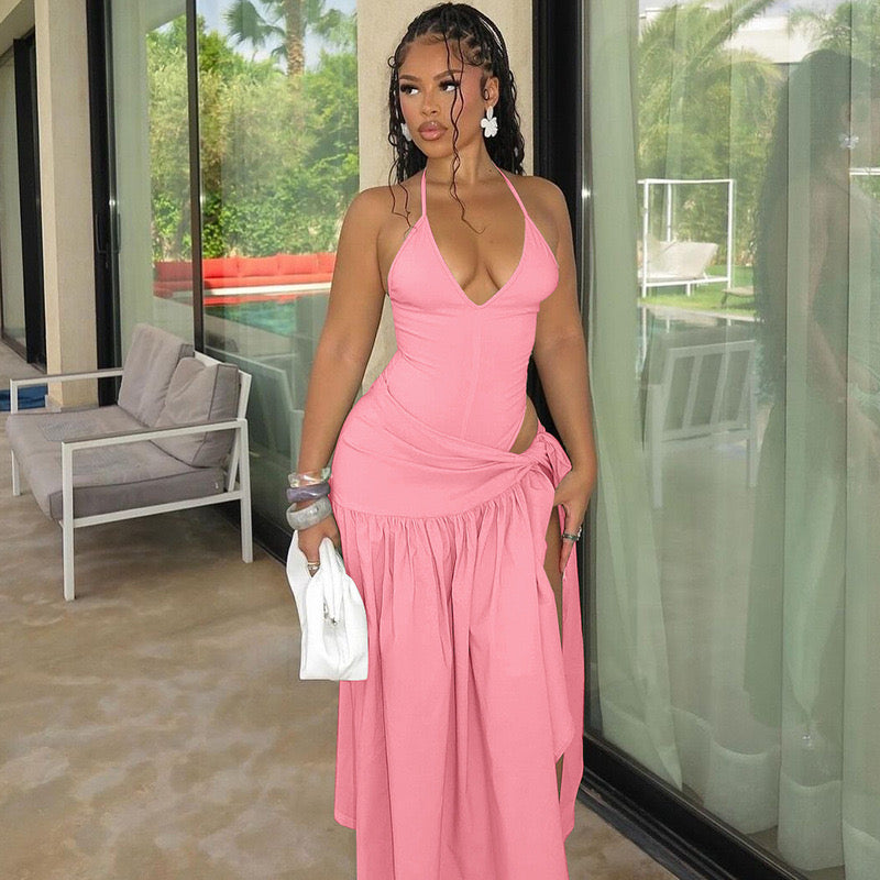 Sol cutout wrap dress