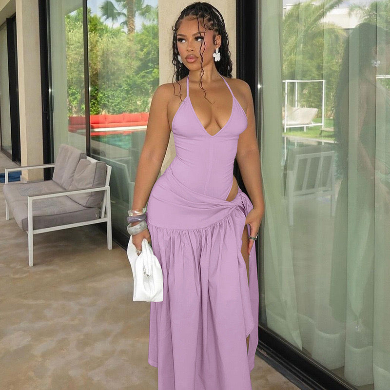 Sol cutout wrap dress