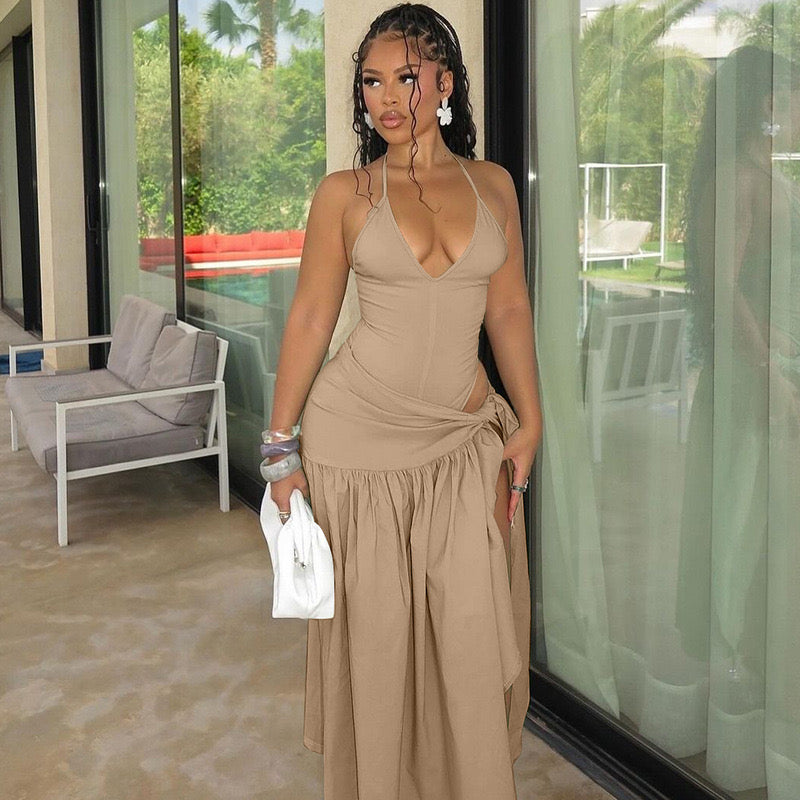 Sol cutout wrap dress