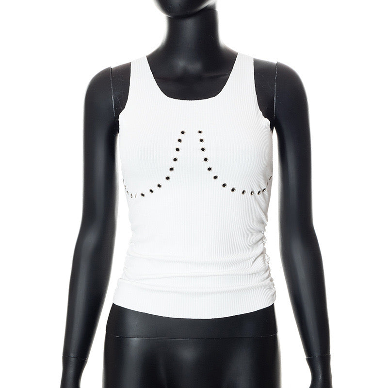 Pierced intentions tank top