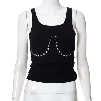 Pierced intentions tank top