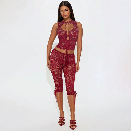 Noir siren lace set