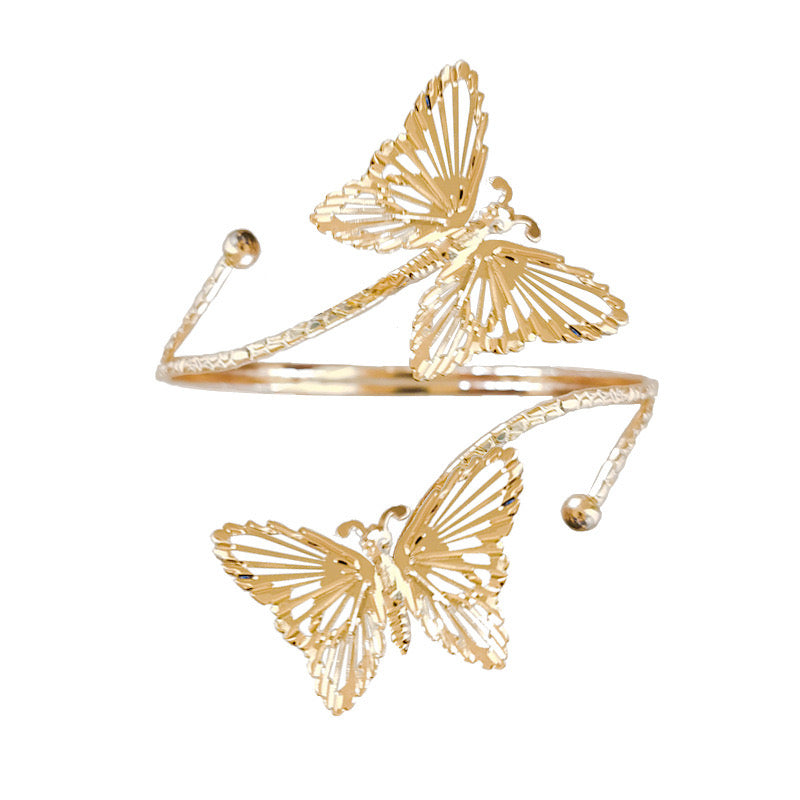 Butterfly and flower arm cuff