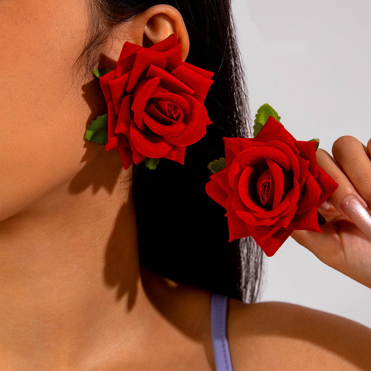 Rose earrings