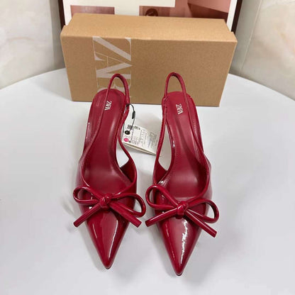 Wine kitten heels