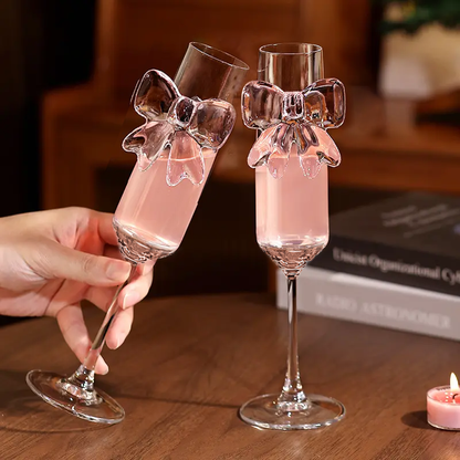 Bow champagne glass