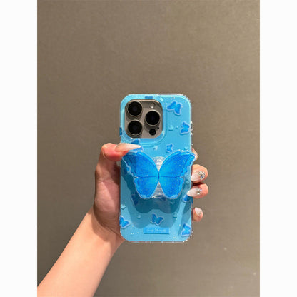 Blue butterfly phone case