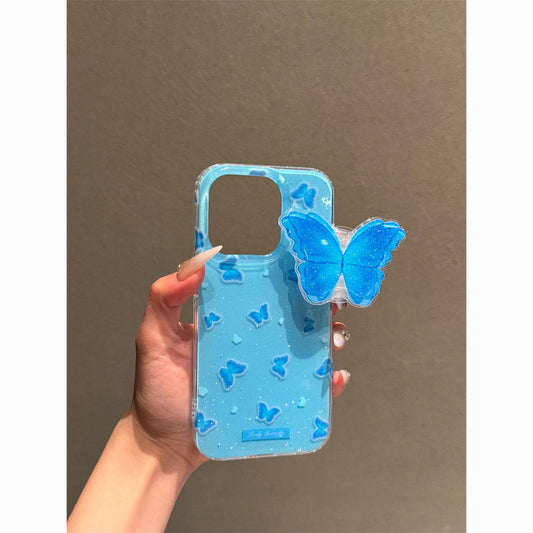 Blue butterfly phone case