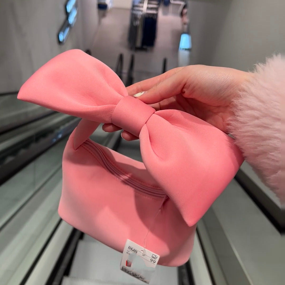 Cute cotton bow knot bag