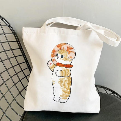 Cat canvas tote