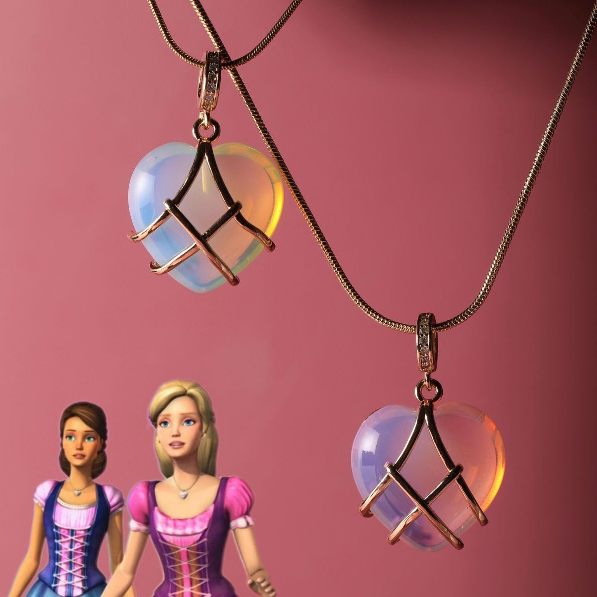 Barbie diamond castle friendship necklace