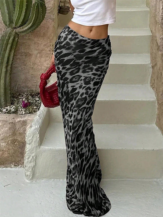 Leopard skin maxi shirt