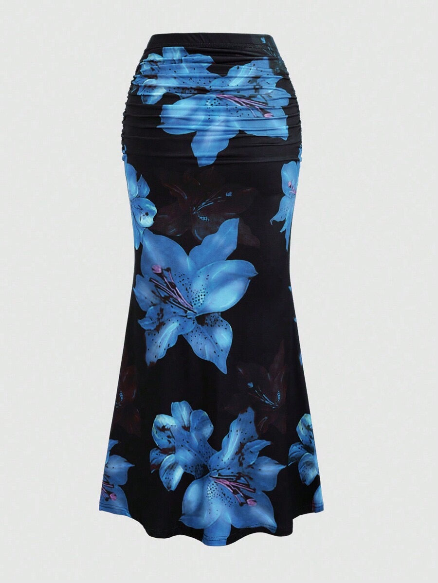 Floral maxi skirt
