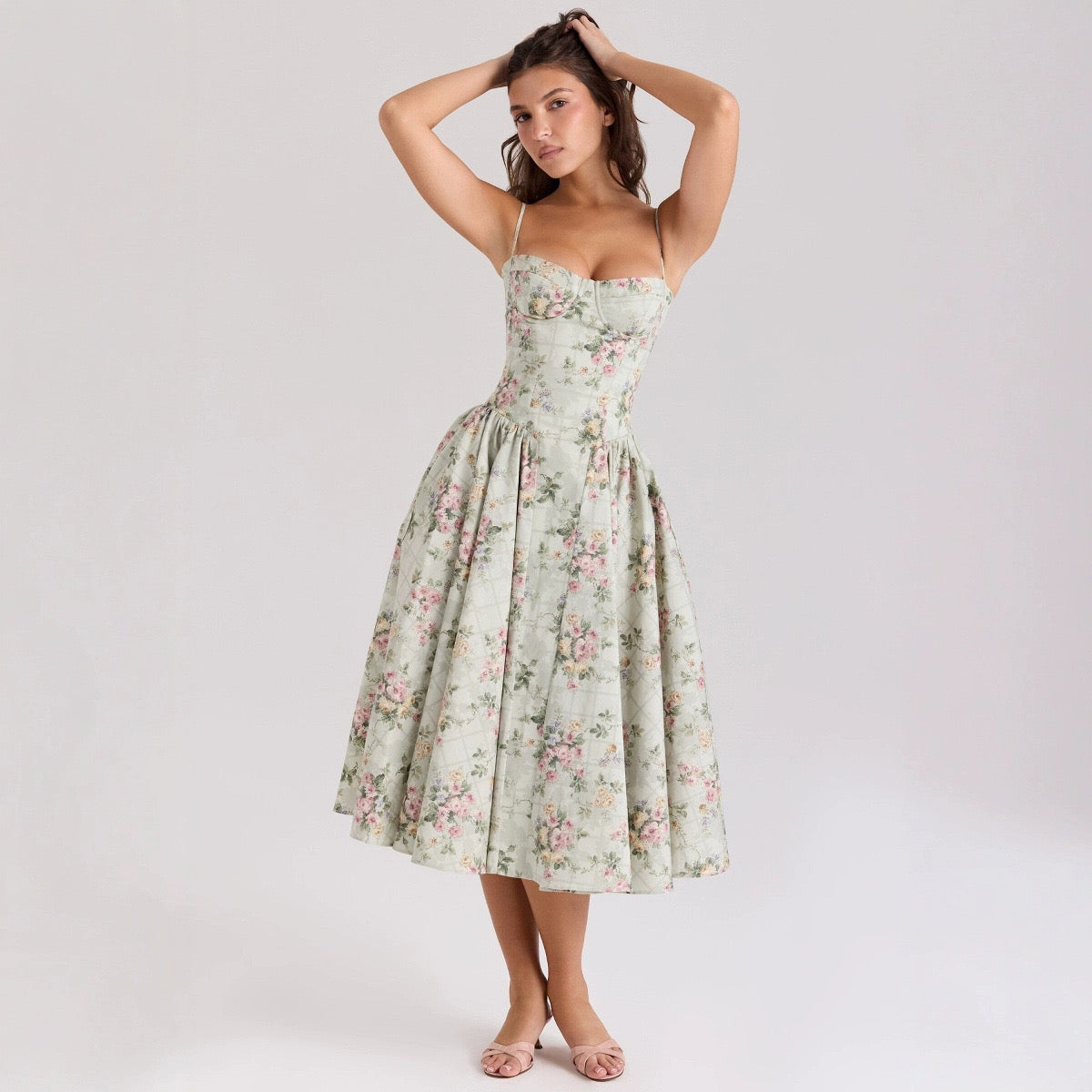 Floral muse midi gown