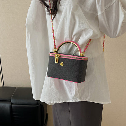 Denim box bag