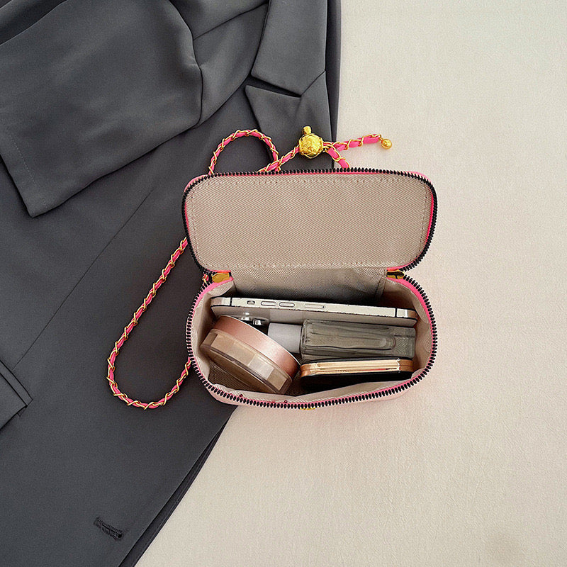 Denim box bag