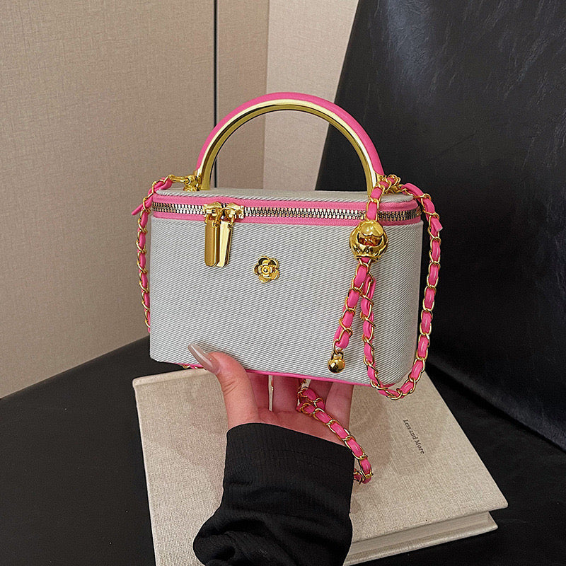 Denim box bag
