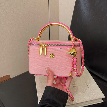 Denim box bag
