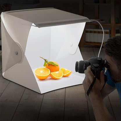 Studio box with different color backgrounds