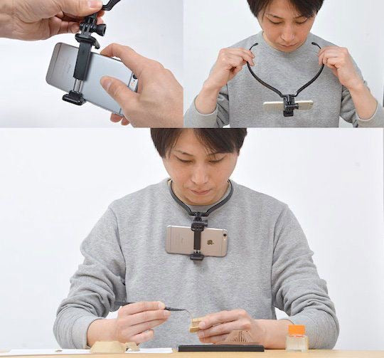 Neck phone holder