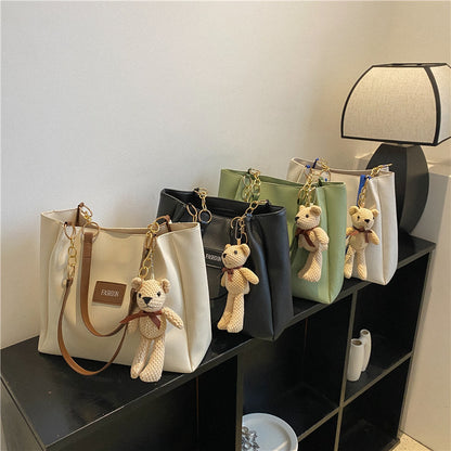 Teddy charm tote bag
