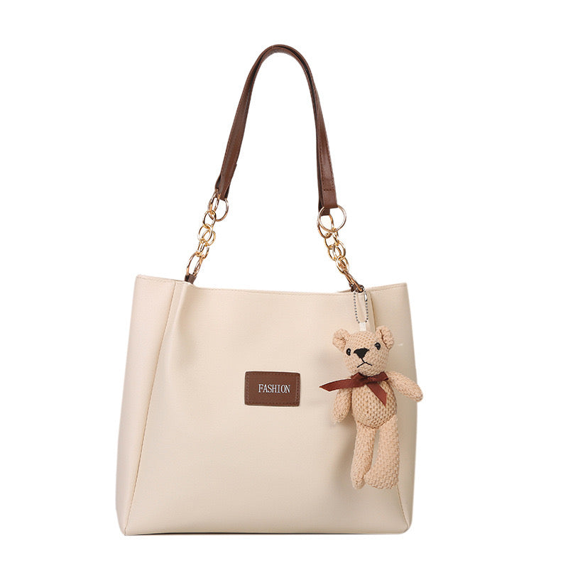 Teddy charm tote bag